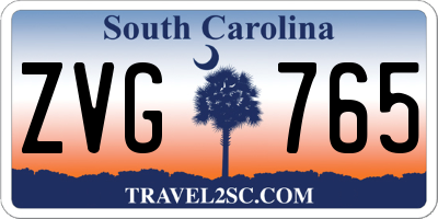 SC license plate ZVG765