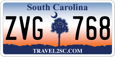 SC license plate ZVG768