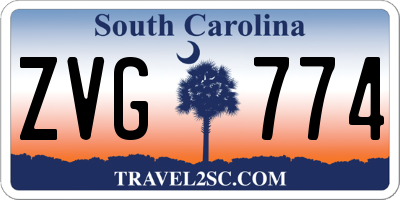 SC license plate ZVG774