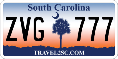 SC license plate ZVG777