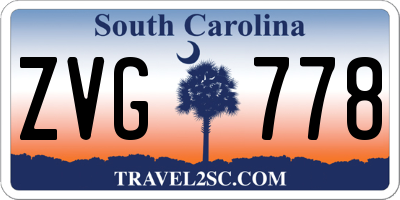SC license plate ZVG778