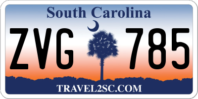 SC license plate ZVG785