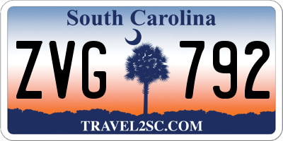 SC license plate ZVG792