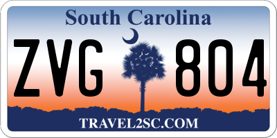 SC license plate ZVG804