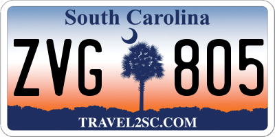 SC license plate ZVG805