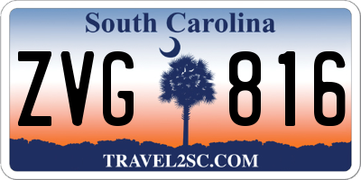 SC license plate ZVG816