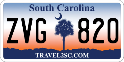 SC license plate ZVG820