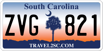 SC license plate ZVG821