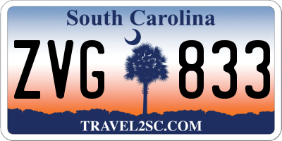 SC license plate ZVG833