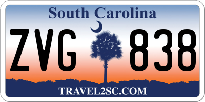 SC license plate ZVG838