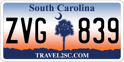 SC license plate ZVG839