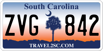 SC license plate ZVG842