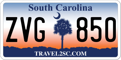 SC license plate ZVG850
