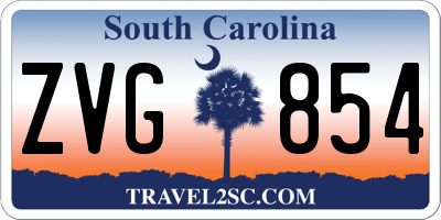 SC license plate ZVG854