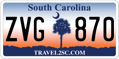 SC license plate ZVG870
