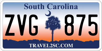 SC license plate ZVG875