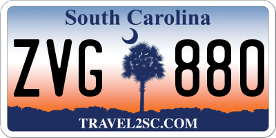 SC license plate ZVG880