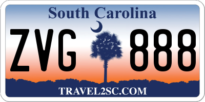 SC license plate ZVG888