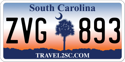 SC license plate ZVG893