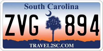 SC license plate ZVG894