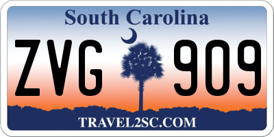 SC license plate ZVG909