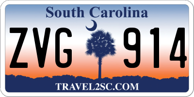 SC license plate ZVG914