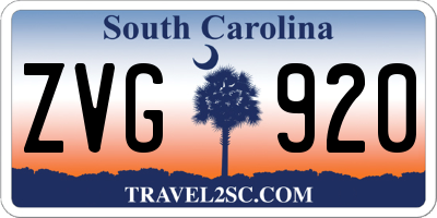 SC license plate ZVG920