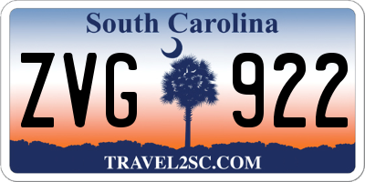 SC license plate ZVG922