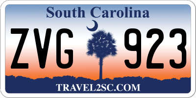 SC license plate ZVG923