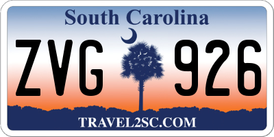 SC license plate ZVG926