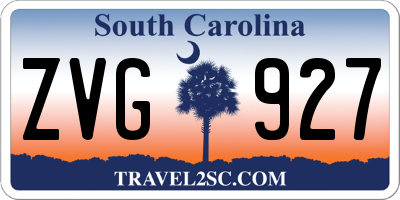 SC license plate ZVG927