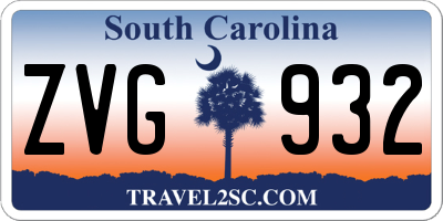 SC license plate ZVG932