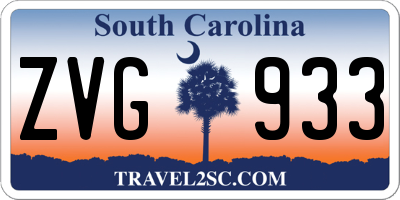 SC license plate ZVG933