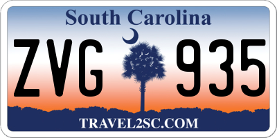 SC license plate ZVG935