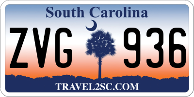 SC license plate ZVG936
