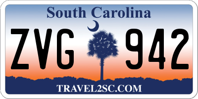 SC license plate ZVG942