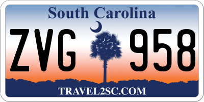 SC license plate ZVG958