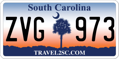 SC license plate ZVG973