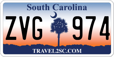 SC license plate ZVG974