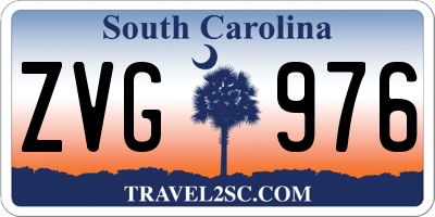 SC license plate ZVG976