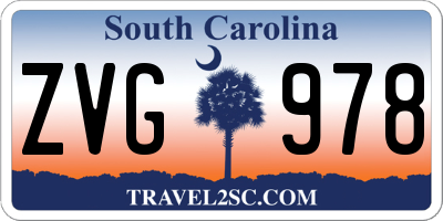 SC license plate ZVG978