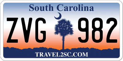 SC license plate ZVG982