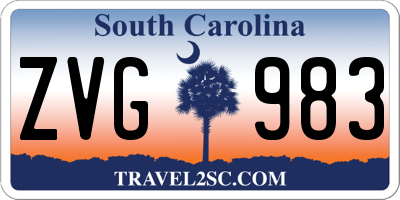SC license plate ZVG983