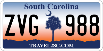 SC license plate ZVG988
