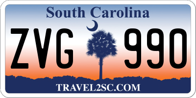 SC license plate ZVG990