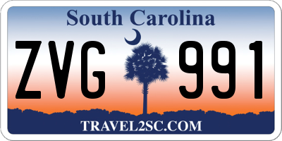 SC license plate ZVG991