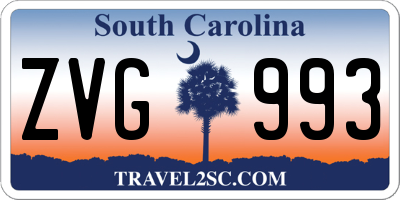 SC license plate ZVG993