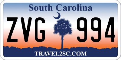 SC license plate ZVG994