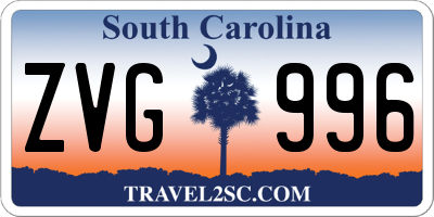 SC license plate ZVG996