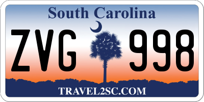 SC license plate ZVG998